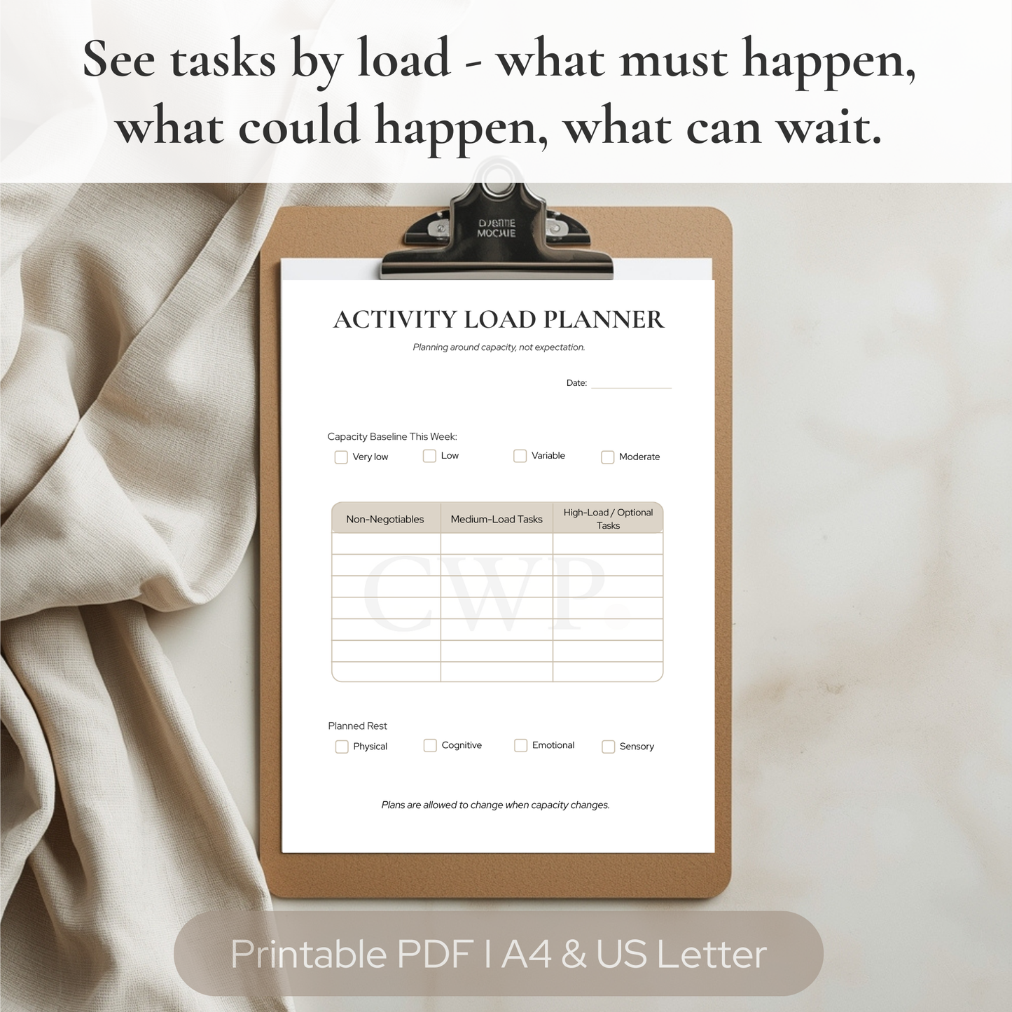 Activity Load Planner